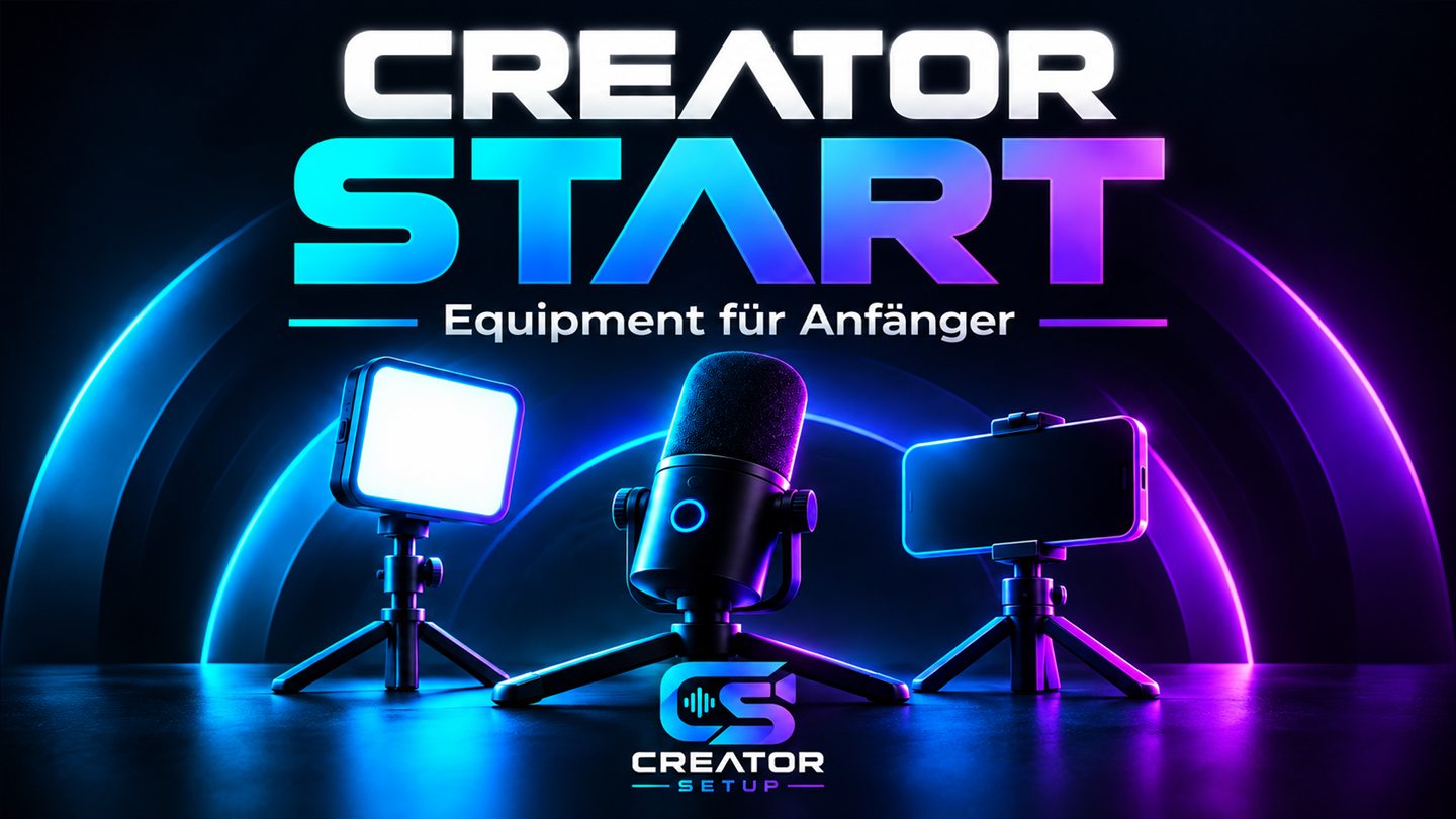 Creator START – Equipment für Anfänger mit Licht, Mikrofon und Smartphone-Halterung